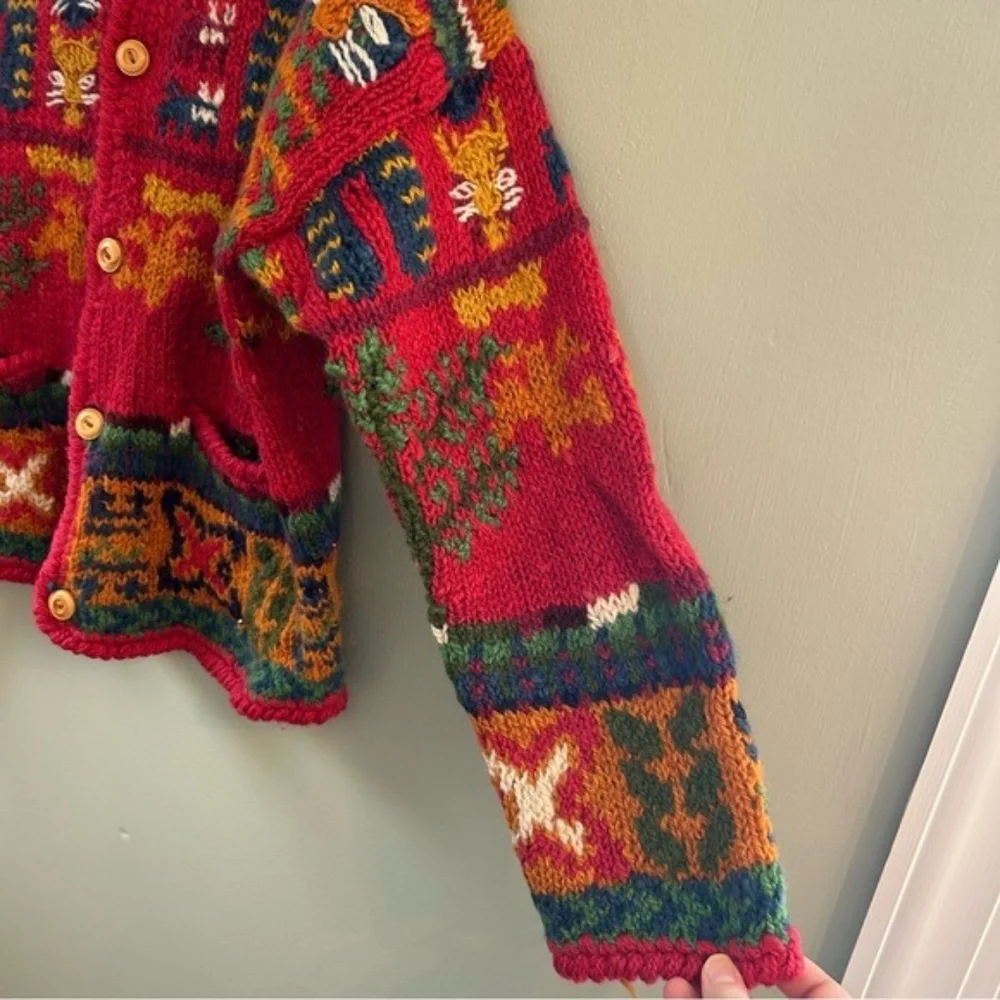 Vintage Express Cat Cardigan Sweater - Picture 4 of 9